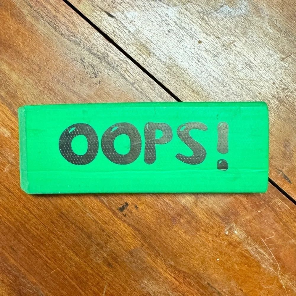 OOPS! Green Jumbo Eraser for The Big Mistakes